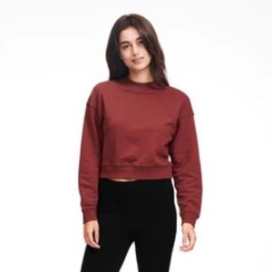 Naadam cropped fleece sweatshirt